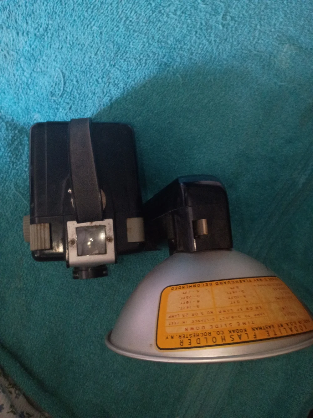 Kodak Brownie Hawkeye Camera in Black with Silver Flash Dish